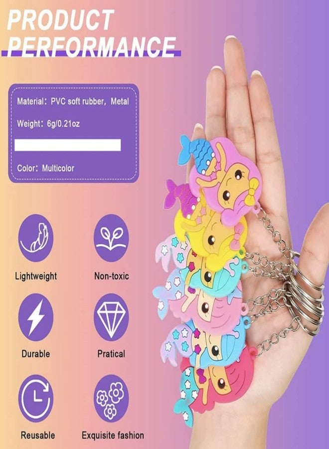 TOOYEP مجموعة هدايا حورية البحر من TOOYEP، 15 قطعة، للبنات والأطفال، تتضمن حقيبة هدايا بتصميم حورية البحر، مجموعة أدوات مكتبية للأعمار من 6-8 سنوات و10-12 سنة: دفتر يوميات، ملصقات، قلم، حقيبة صغيرة، ميزان، شارة، ممحاة، محفظة، وحقيبة حمل. - Image 5